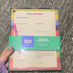 Tabitha Brown Multicolor Notepad & Pen Set